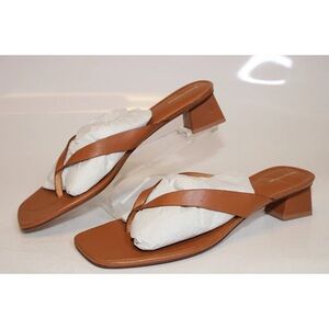 Reformation Dana Block Heeled Women's Sandals - Pecan Brown Sz 8.5